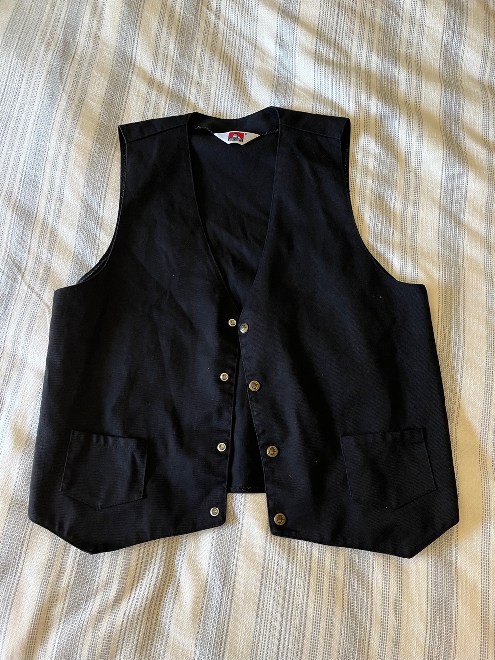Ben Davis Classic Black Button-Up Vest